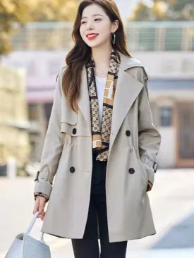 Trench Coat for Women 2022 New Autumn Lapel Windbreaker Khaki Coat Jacket Office Lady Trench Coats Jackets Winter Clothes Women