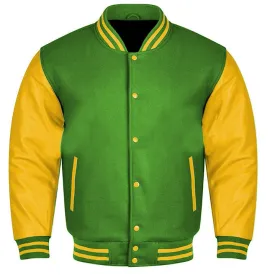 Varsity Jacket - Forest Green Gold