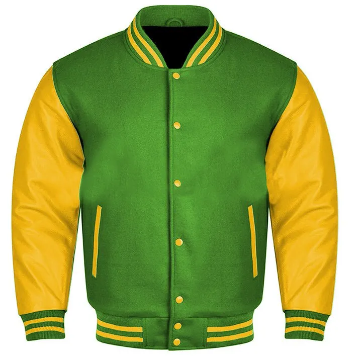 Varsity Jacket - Forest Green Gold