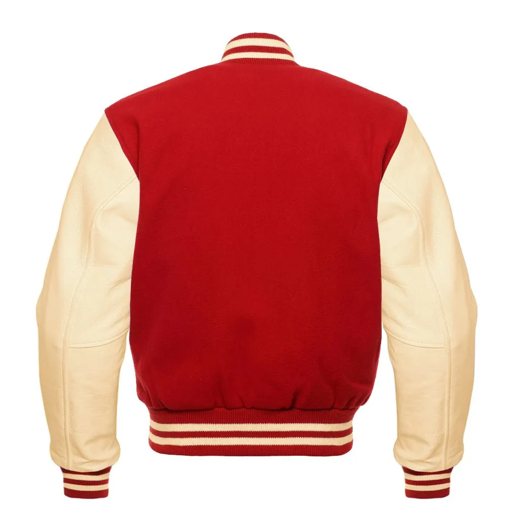 Varsity Jacket - Red Cream