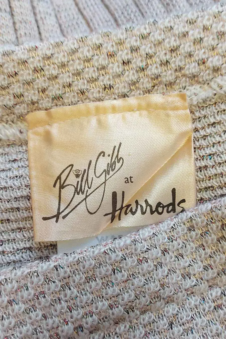 Vintage Bill Gibb Metallic Knitted Skirt