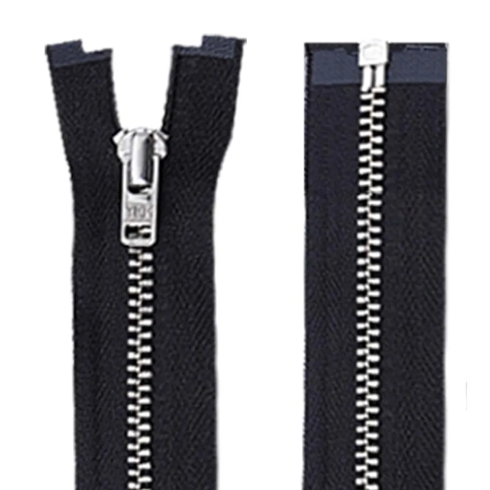 YKK- #5 Gold & Silver Teeth YKK Metal Zipper