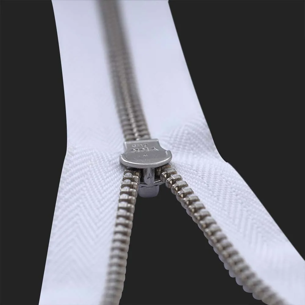 YKK- #5 Gold & Silver Teeth YKK Metal Zipper