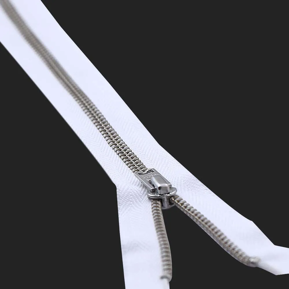 YKK- #5 Gold & Silver Teeth YKK Metal Zipper
