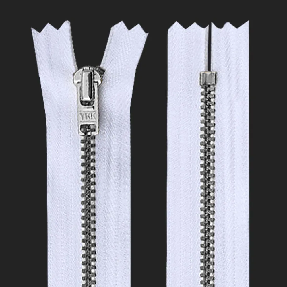 YKK- #5 Gold & Silver Teeth YKK Metal Zipper