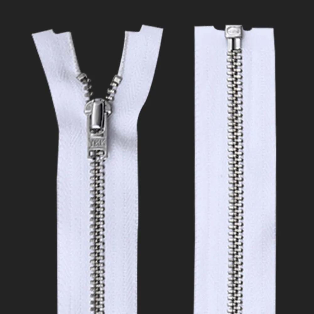 YKK- #5 Gold & Silver Teeth YKK Metal Zipper